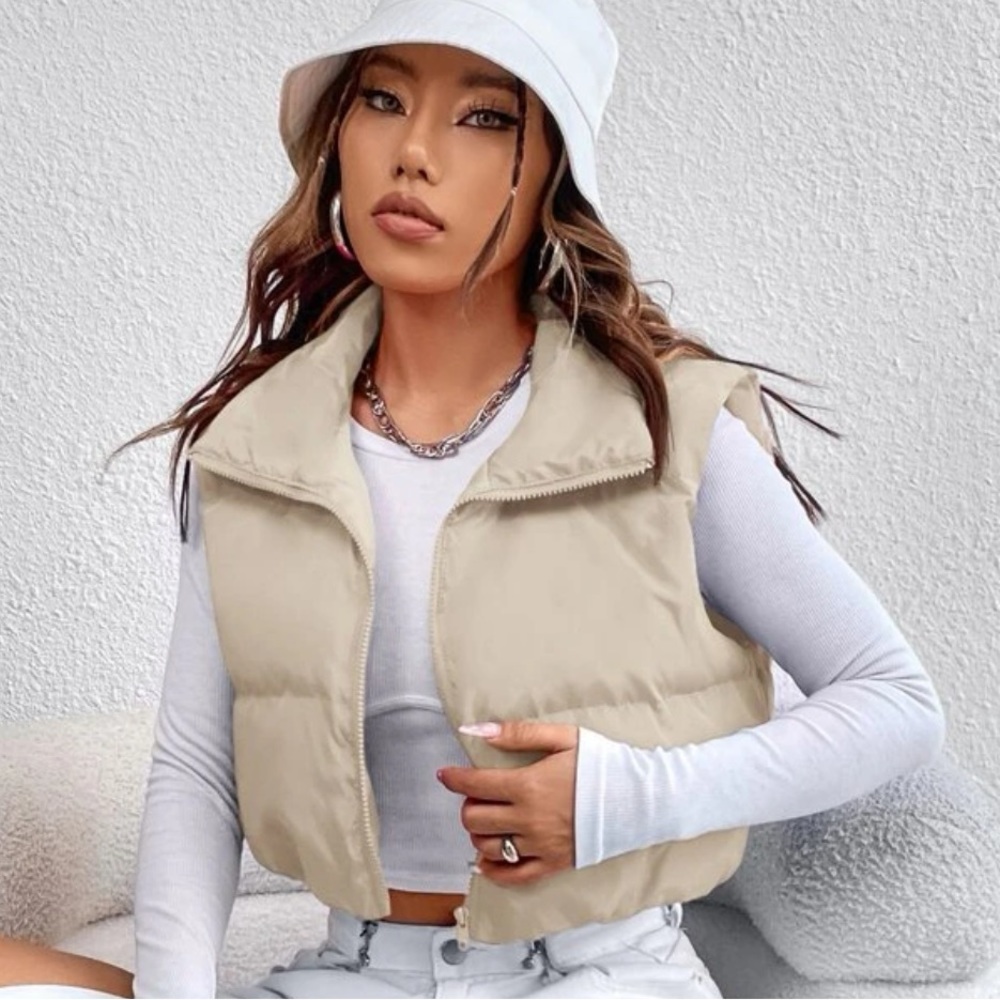 Cropped Puffer Vest Size XS